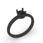 Model imprimat din râșină inel, diametru 17.5 mm