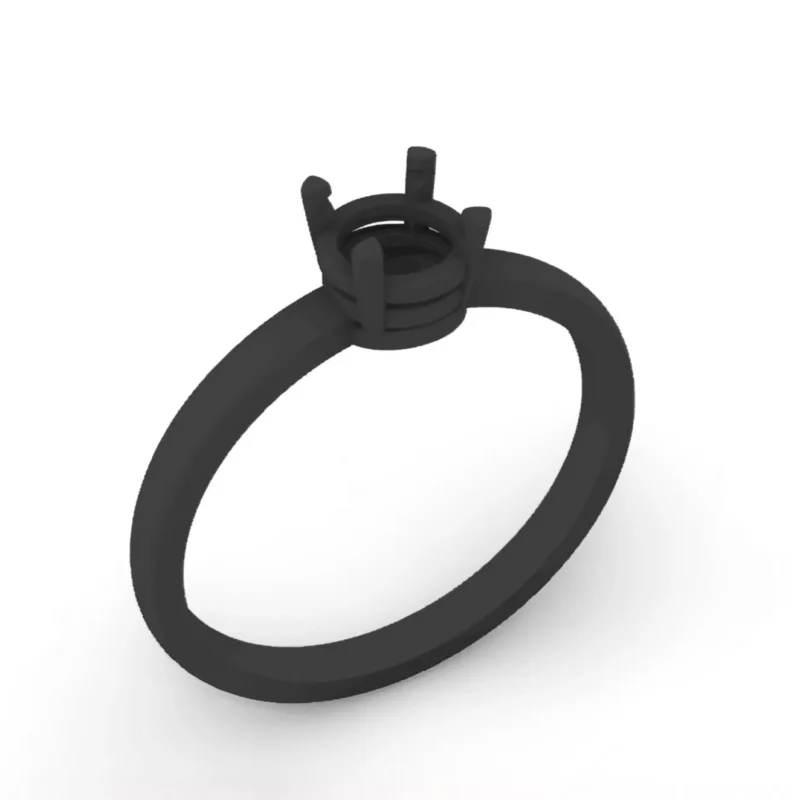 Model imprimat din râșină inel, diametru 17.5 mm