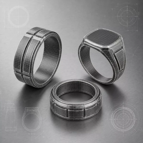 fisier 3d inele pentru barbati Cazago
